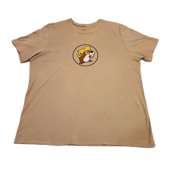 Buccee's Alabama Mens 2XL Tan T Shirt Logo Southern Truck Stop - Picture 2 of 8